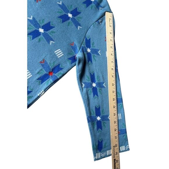 NWOT Gudrun Sjoden Sweater size S Blue Aztec Nordic - Picture 4 of 8